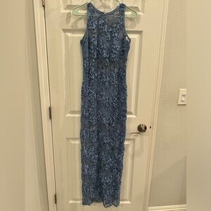 Tadashi Shoji Floral Blue Dress
